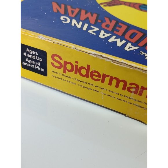 Vintage Spiderman Giant Floor Puzzle 2 ft x 1.5 ft by Waddingtons 1978 Complete - Picture 12 of 13